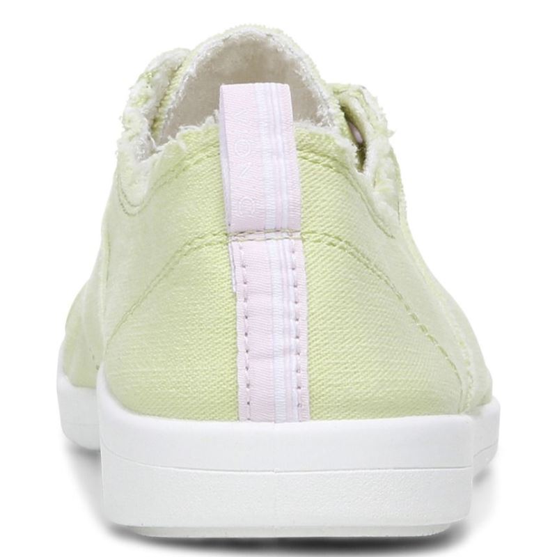 Vionic Women's Pismo Casual Sneaker - Pale Lime Canvas
