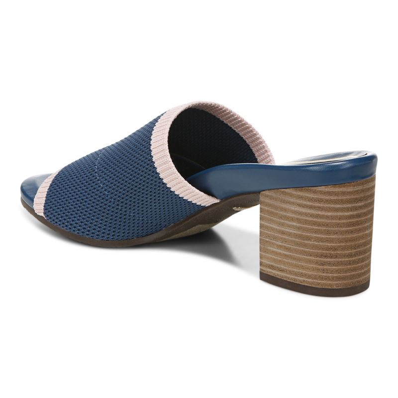 Vionic Women's Fleur Heeled Sandal - Dark Blue