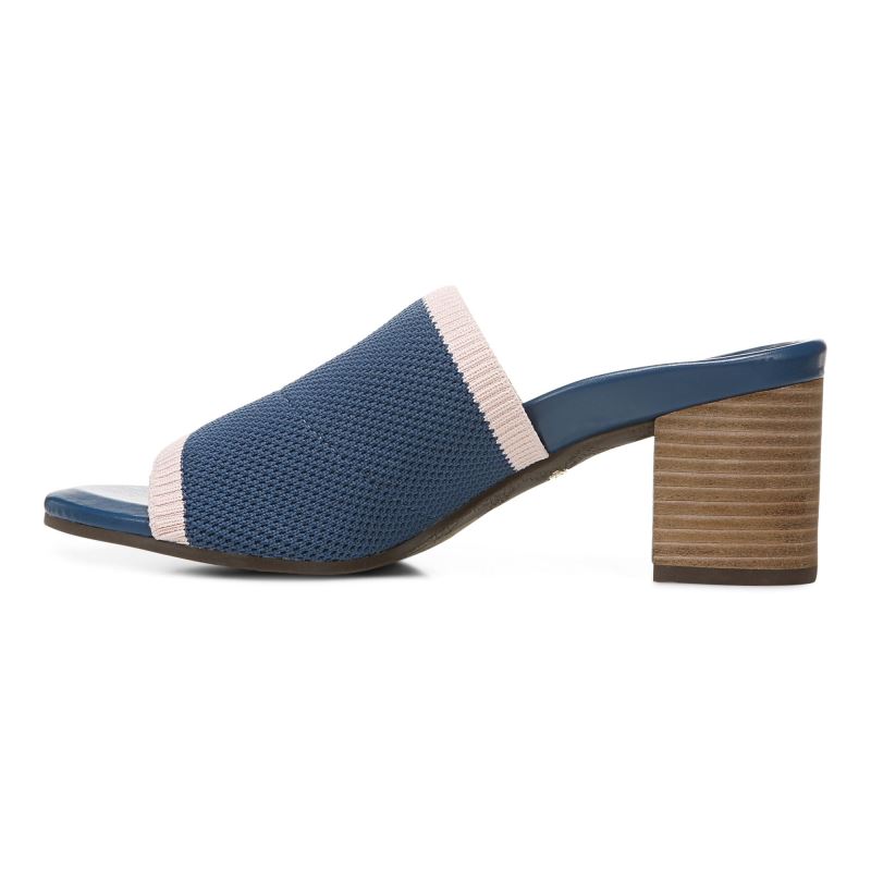 Vionic Women's Fleur Heeled Sandal - Dark Blue