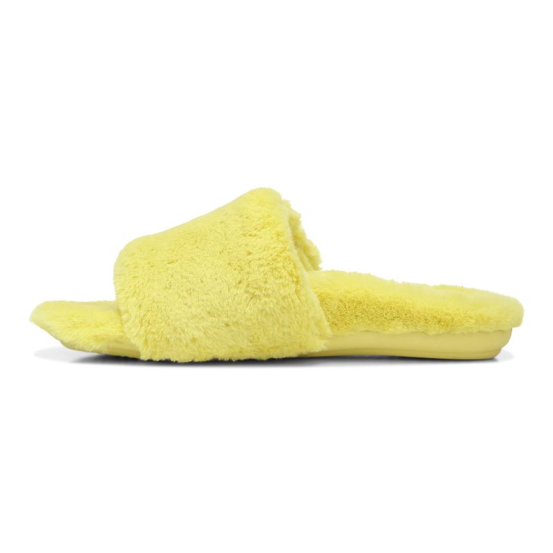 Vionic Women's Dream Plush Slipper - Canary Plush