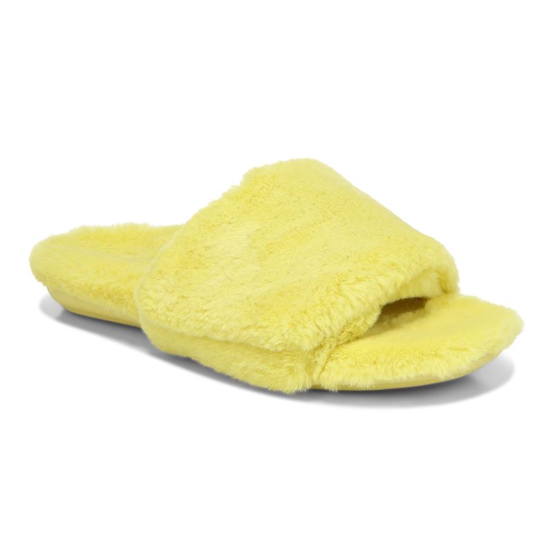 Vionic Women's Dream Plush Slipper - Canary Plush