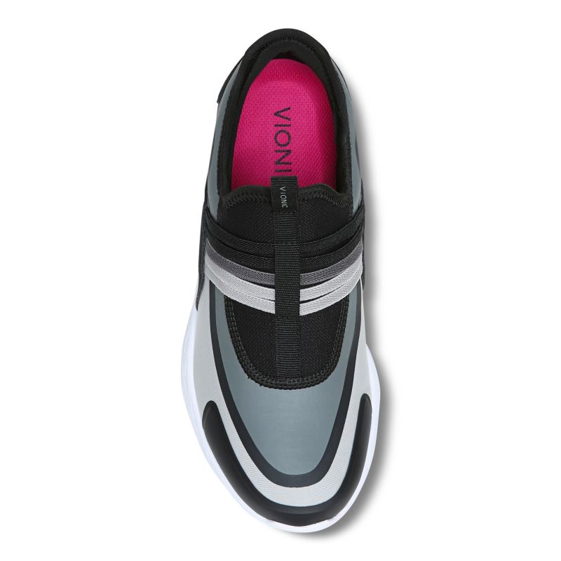 Vionic Women's Vayda Slip On Sneaker - Black Grey