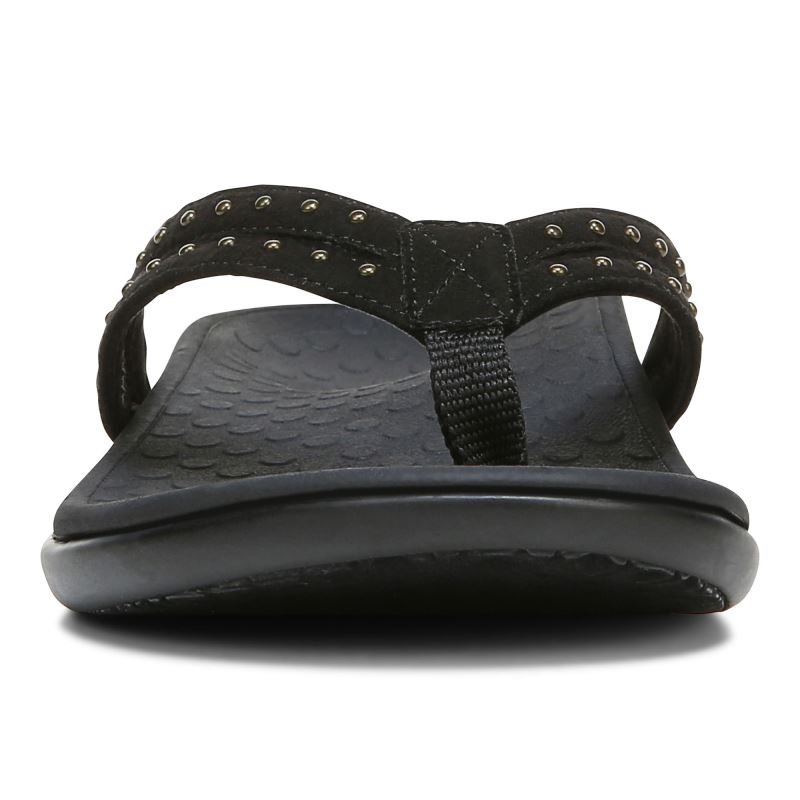 Vionic Women's Tasha Toe Post Sandal - Black