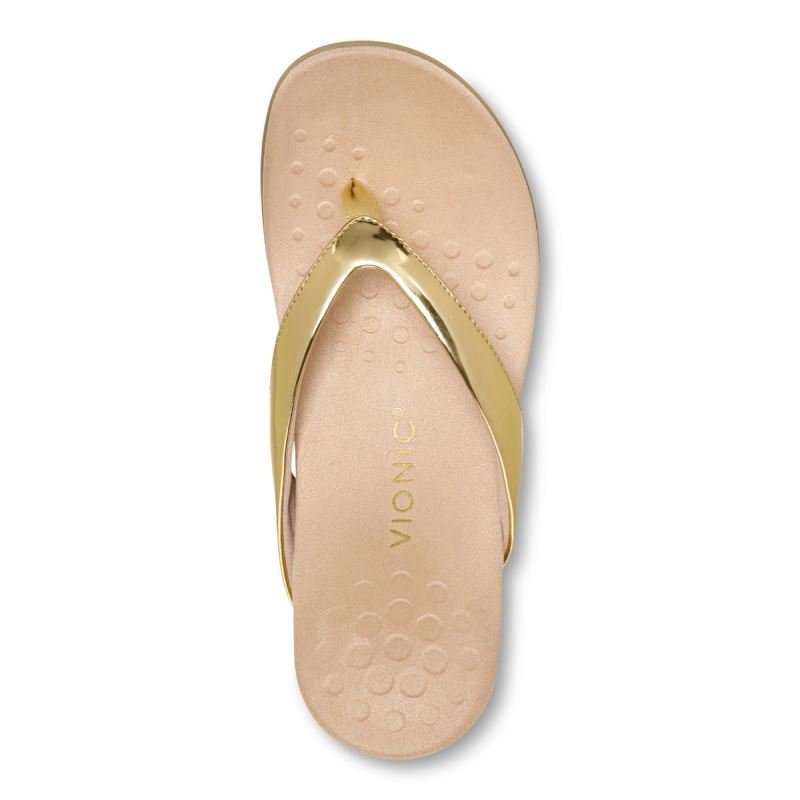 Vionic Women's Dillon Toe Post Sandal - Gold