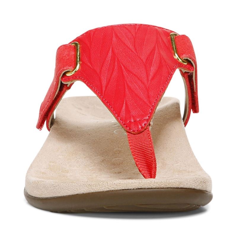 Vionic Women's Wanda T-Strap Sandal - Poppy