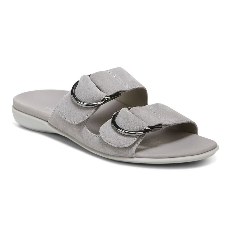 Vionic Women's Corlee Slide Sandal - Light Grey - Click Image to Close