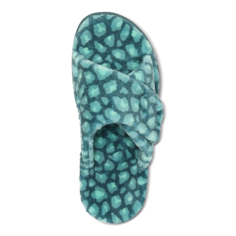 Vionic Women's Relax Slippers - Posy Green Leopard
