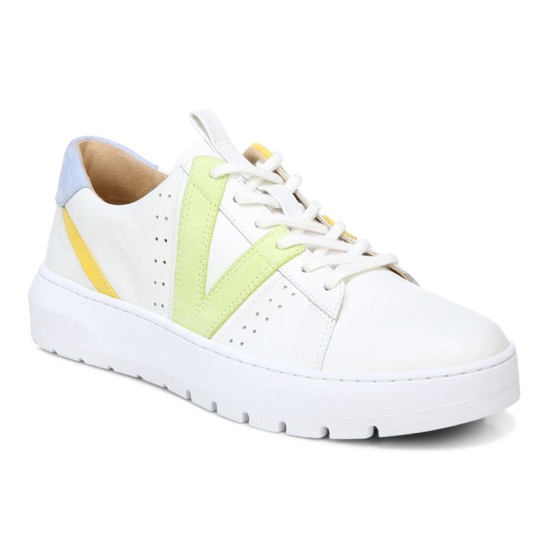Vionic Women's Simasa Sneaker - White Pale Lime - Click Image to Close