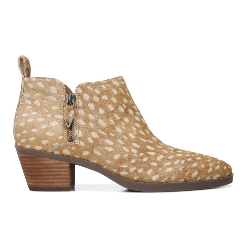 Vionic Women's Cecily Ankle Boot - Tan Deer Print