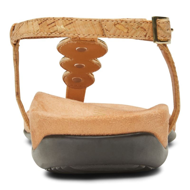 Vionic Women's Lizbeth Backstrap Sandal - Gold Cork