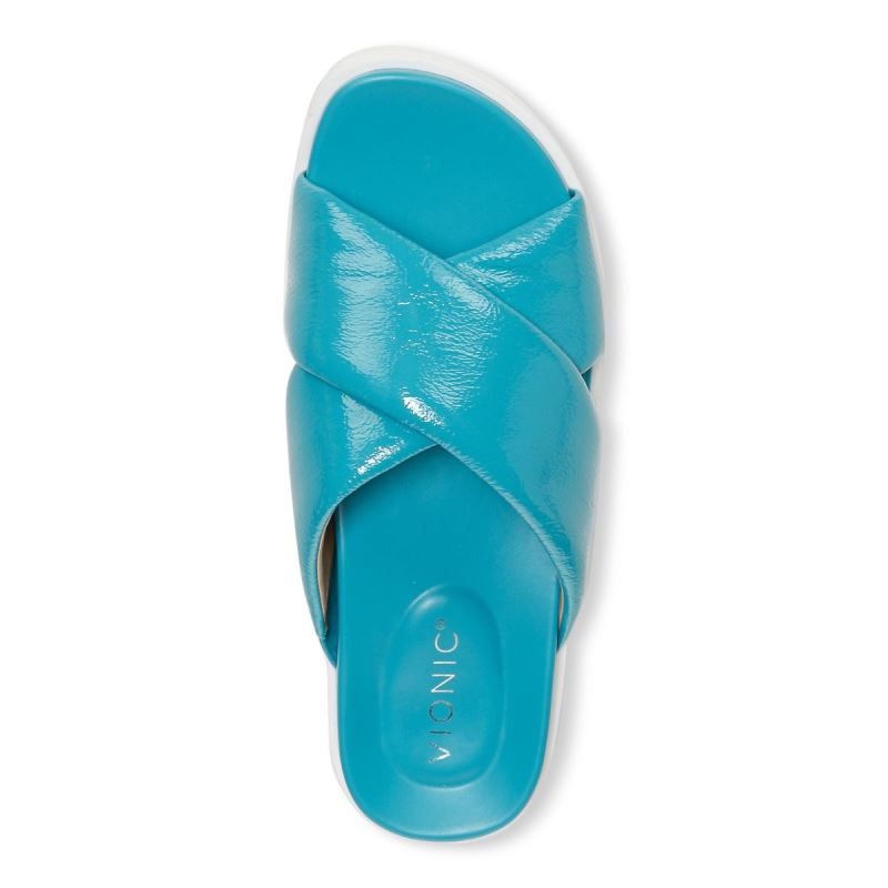 Vionic Women's Vesta Flatform Lug Sandal - Lake Blue
