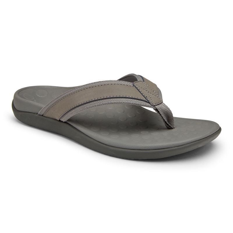 Vionic Men's Tide Toe Post Sandal - Charcoal