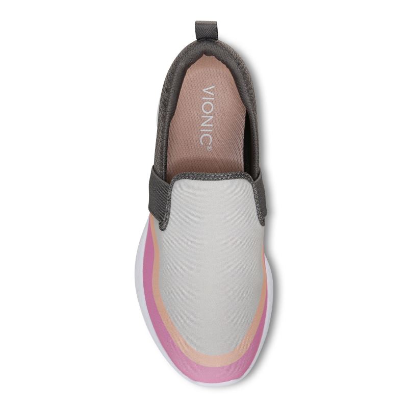 Vionic Women's Nalia Slip on Sneaker - Grey Pink