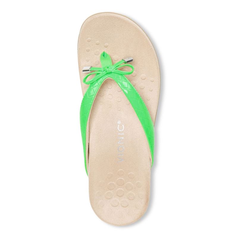 Vionic Women's Bella Toe Post Sandal - Electric Green