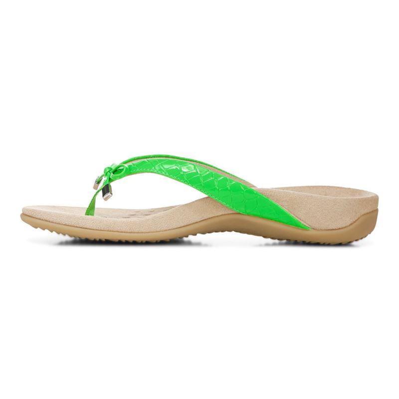 Vionic Women's Bella Toe Post Sandal - Electric Green