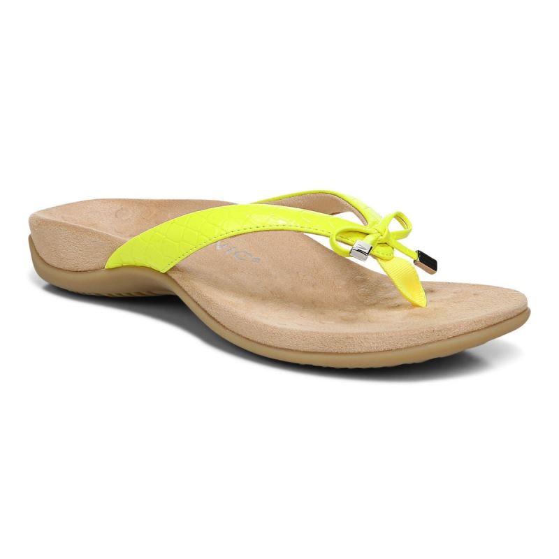 Vionic Women's Bella Toe Post Sandal - Yellow - Click Image to Close