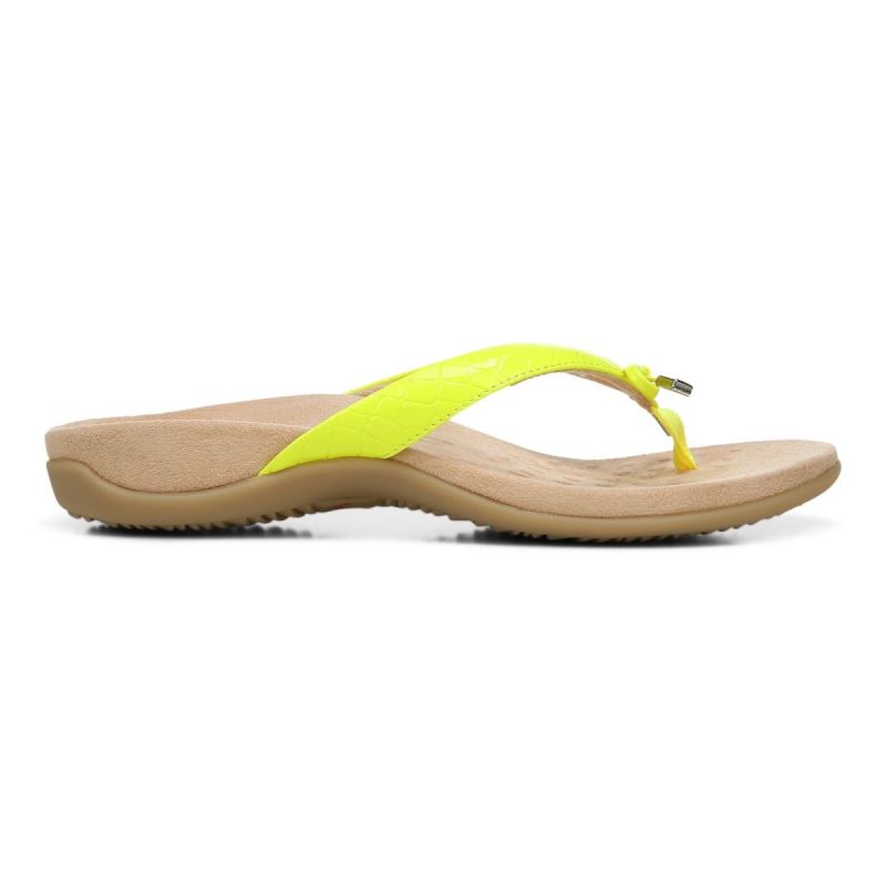 Vionic Women's Bella Toe Post Sandal - Yellow