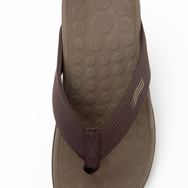 Vionic Men's Wave Toe Post Sandal - Chocolate