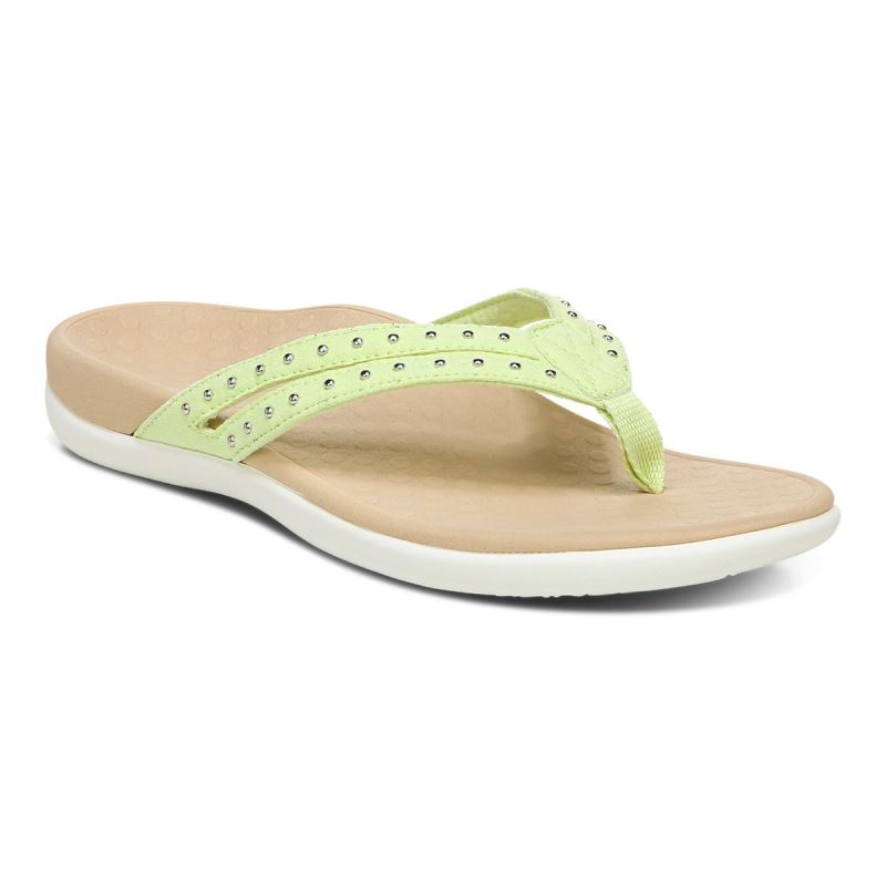 Vionic Women's Tasha Toe Post Sandal - Pale Lime
