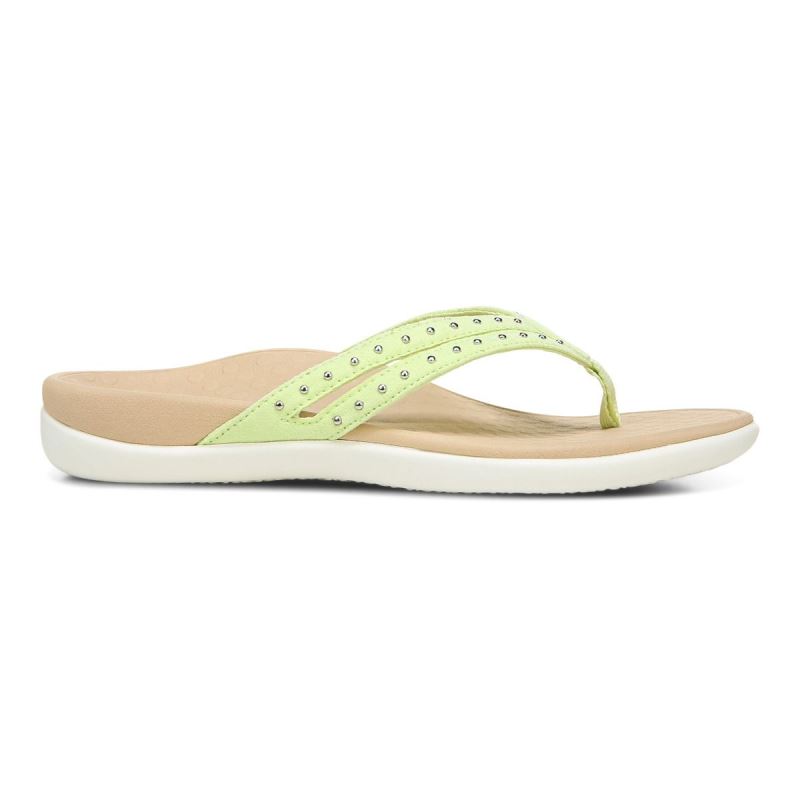 Vionic Women's Tasha Toe Post Sandal - Pale Lime