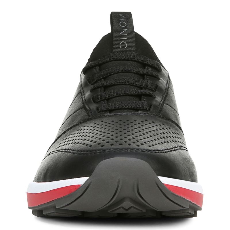 Vionic Men's Trent Sneaker - Black Leather