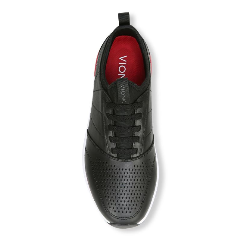 Vionic Men's Trent Sneaker - Black Leather