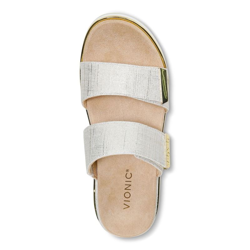 Vionic Women's Brandie Flatform Sandal - Marshmallow Linen