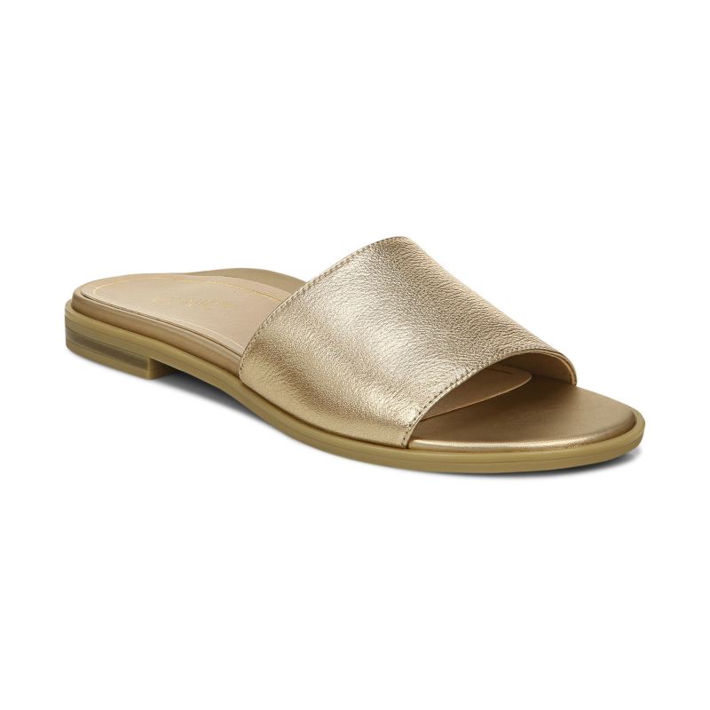 Vionic Women's Demi Slide Sandal - Gold Metallic - Click Image to Close