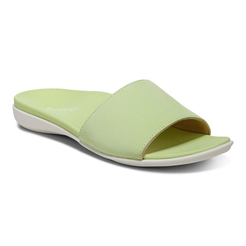 Vionic Women's Val Slide Sandal - Pale Lime