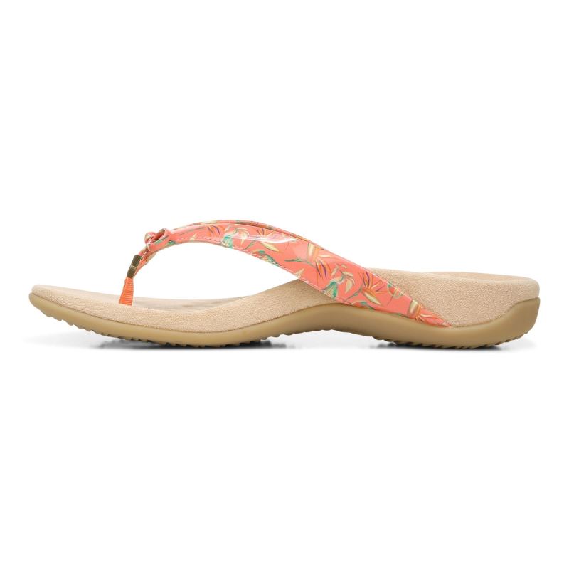 Vionic Women's Bella Toe Post Sandal - Papaya