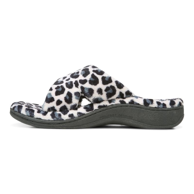 Vionic Women's Relax Slippers - Cream Leopard