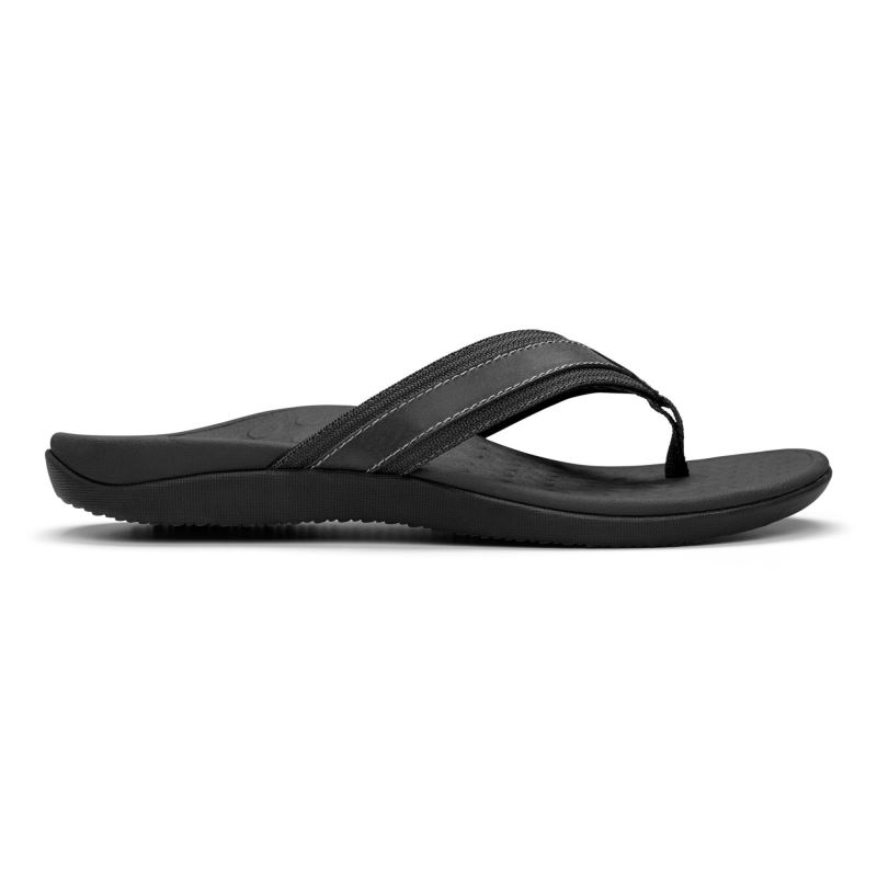 Vionic Men's Tide Toe Post Sandal - Black