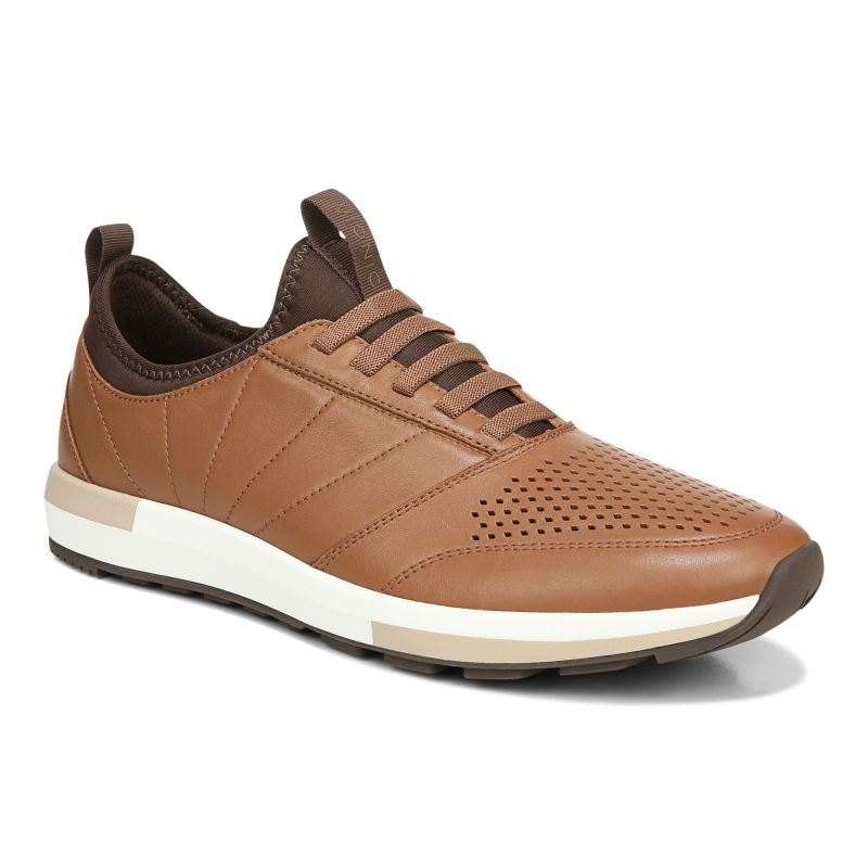 Vionic Men's Trent Sneaker - Toffee Leather - Click Image to Close