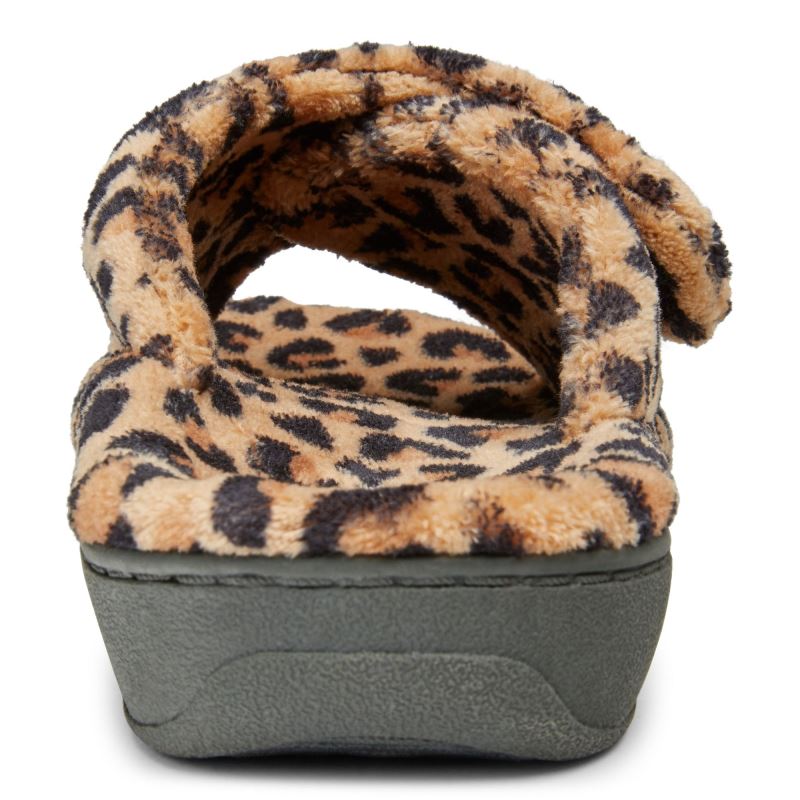 Vionic Women's Relax Slippers - Natural Leopard
