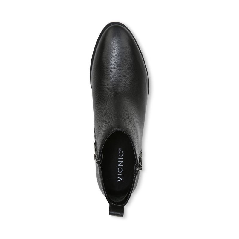 Vionic Women's Cecily Ankle Boot - Black Leather