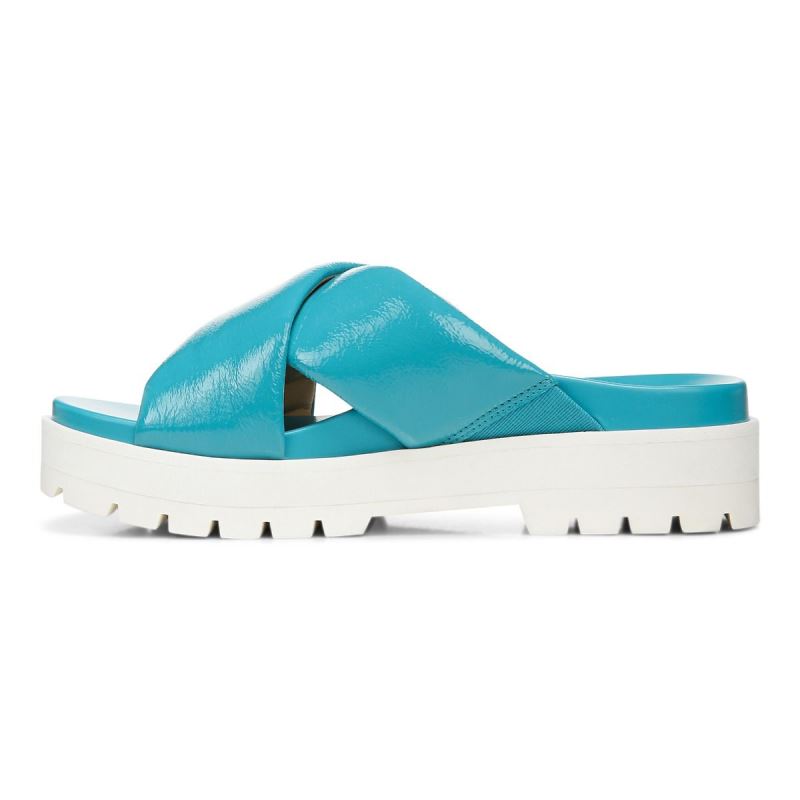 Vionic Women's Vesta Flatform Lug Sandal - Lake Blue