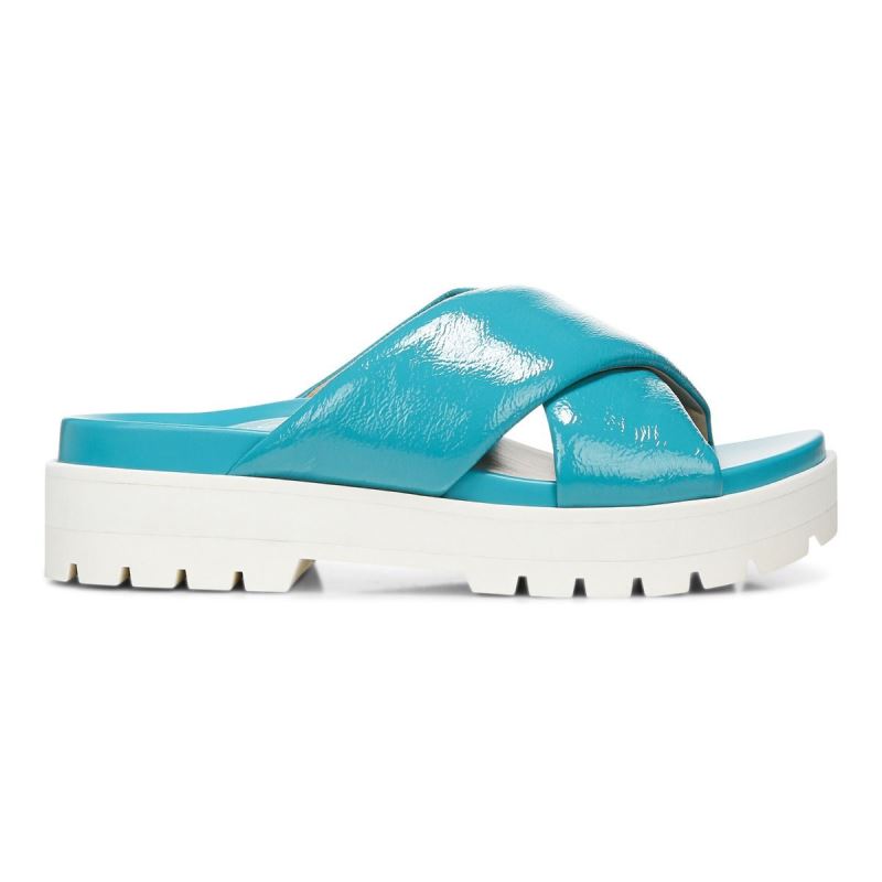 Vionic Women's Vesta Flatform Lug Sandal - Lake Blue