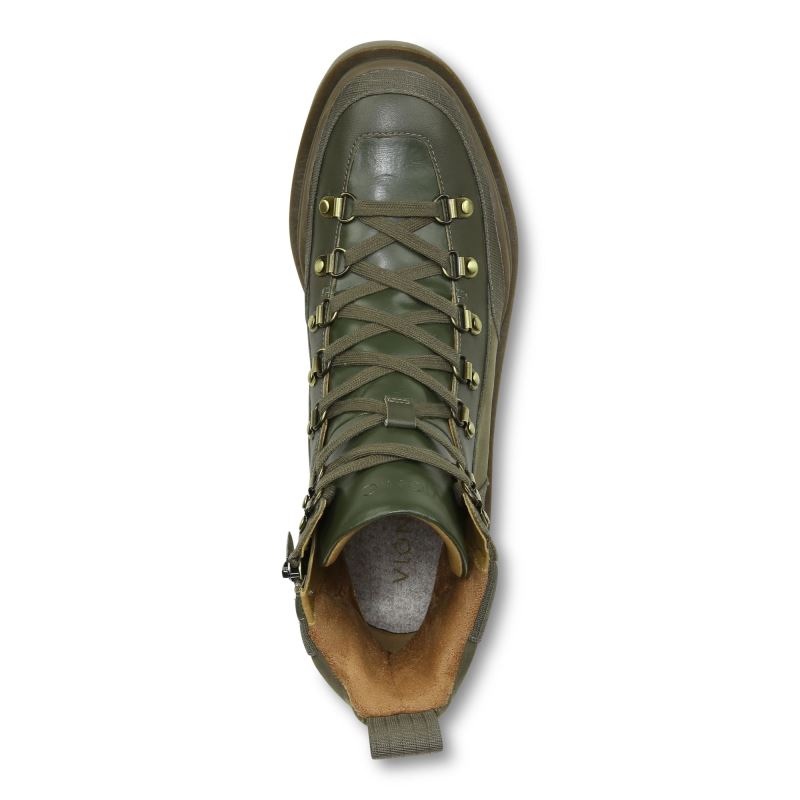 Vionic Women's Jaxen Boot - Olive Leather Textile