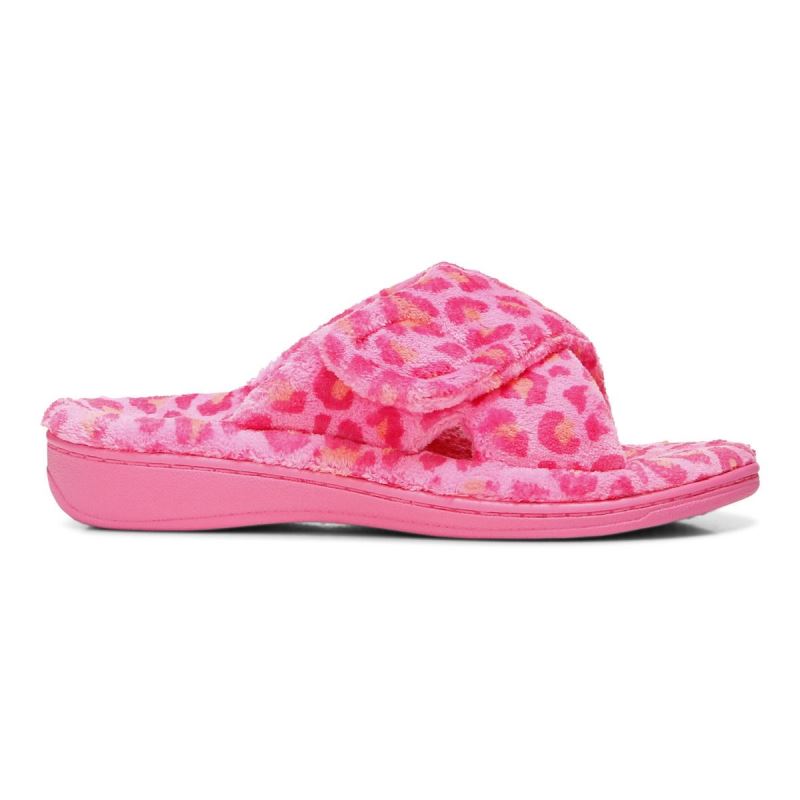 Vionic Women's Relax Slippers - Bubblegum Leopard