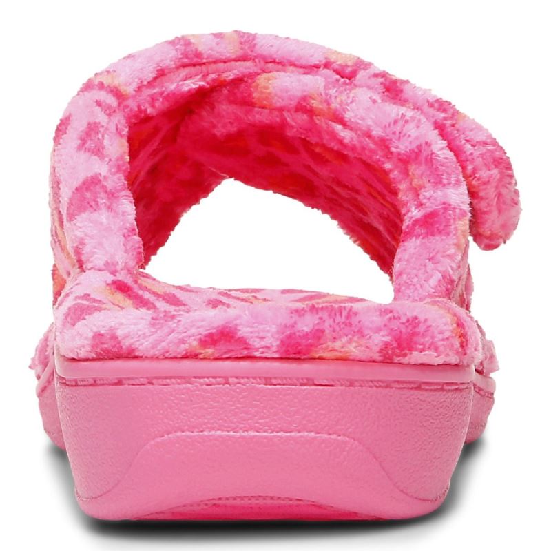 Vionic Women's Relax Slippers - Bubblegum Leopard
