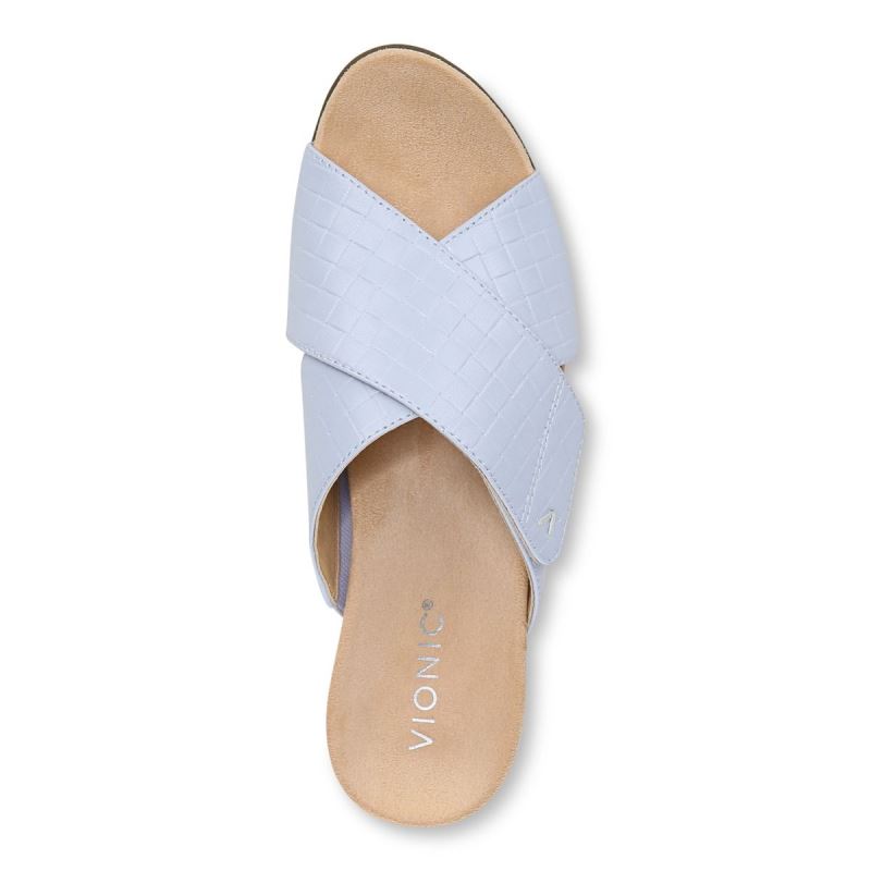 Vionic Women's Leticia Wedge Sandal - Blue Haze