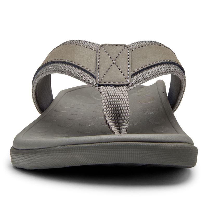 Vionic Men's Tide Toe Post Sandal - Charcoal