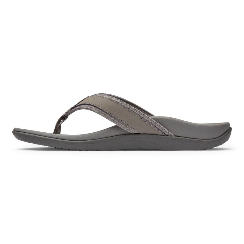 Vionic Men's Tide Toe Post Sandal - Charcoal