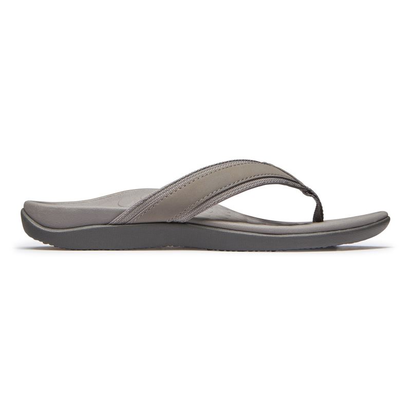 Vionic Men's Tide Toe Post Sandal - Charcoal