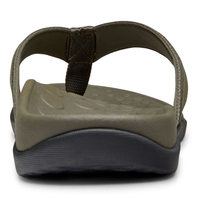 Vionic Men's Tide Toe Post Sandal - Charcoal
