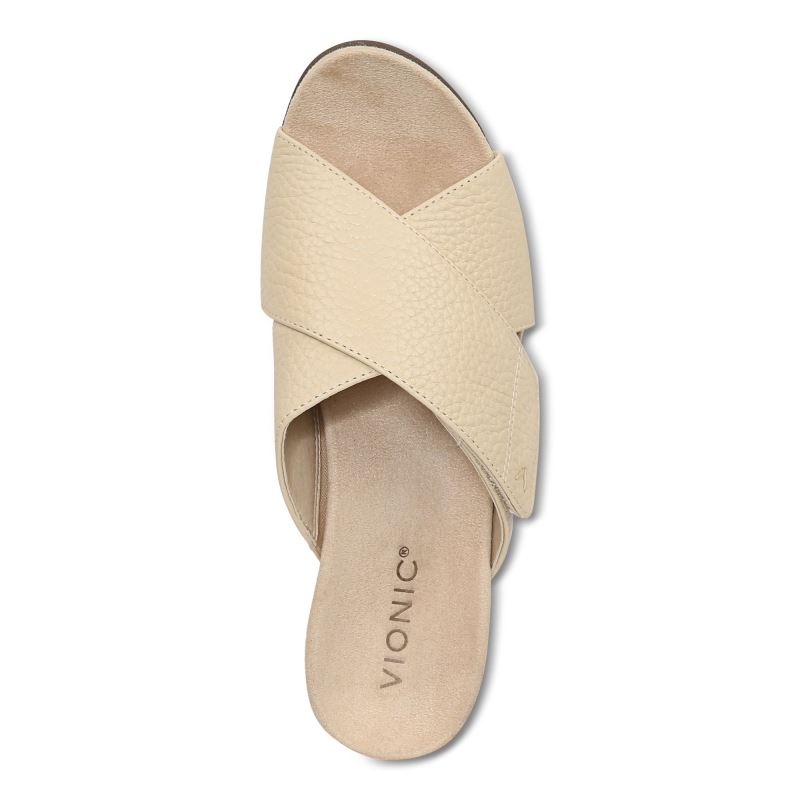 Vionic Women's Leticia Wedge Sandal - Semolina