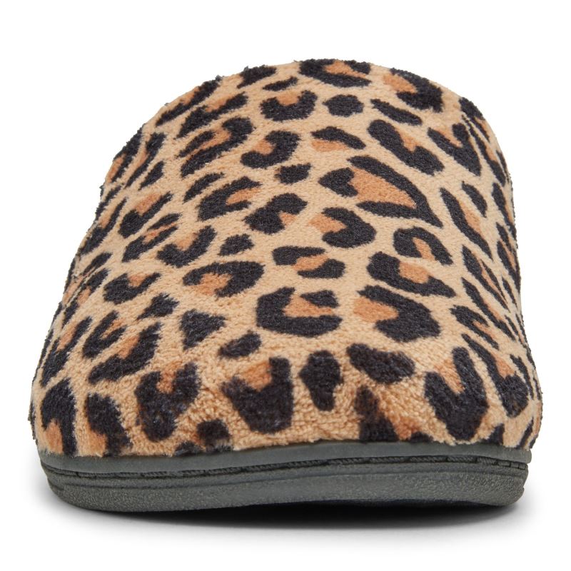 Vionic Women's Gemma Mule Slippers - Natural Leopard