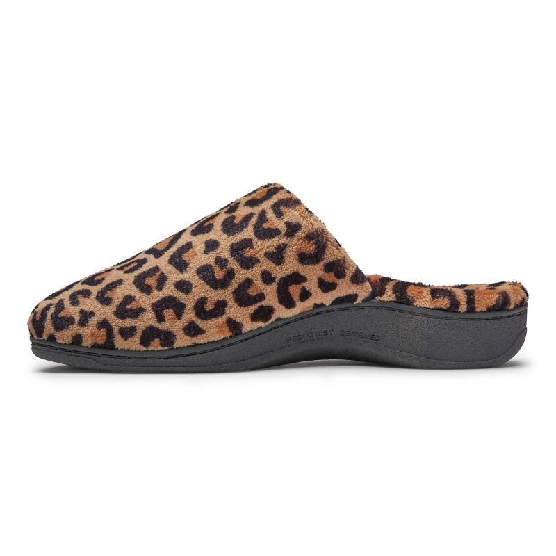 Vionic Women's Gemma Mule Slippers - Natural Leopard