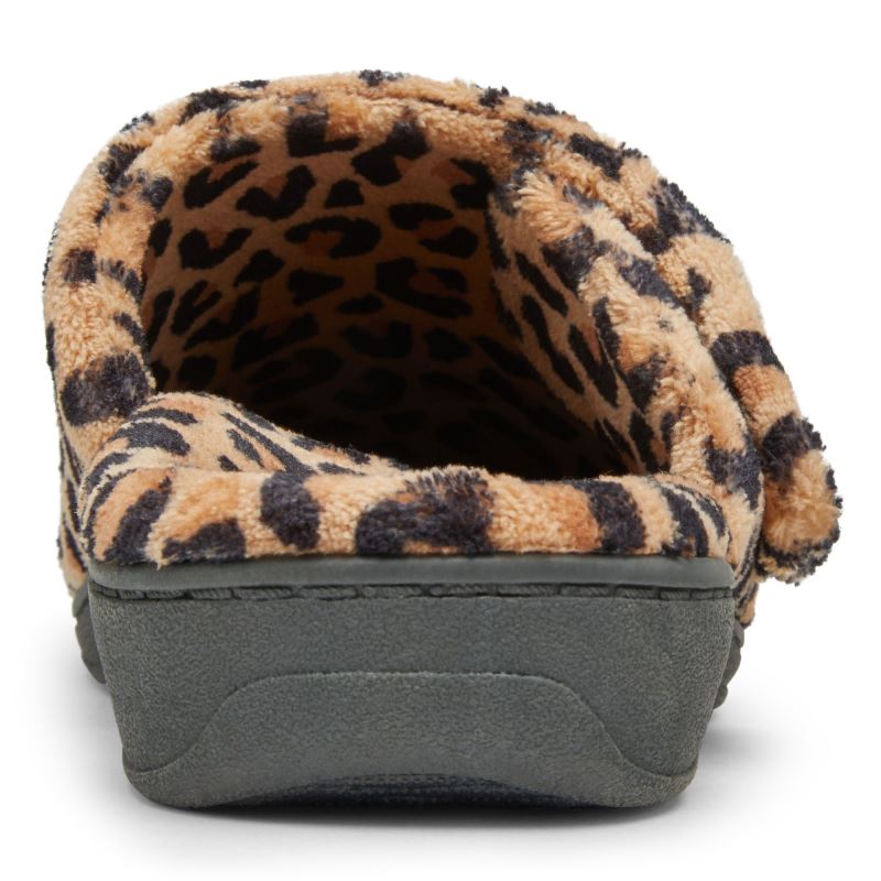 Vionic Women's Gemma Mule Slippers - Natural Leopard