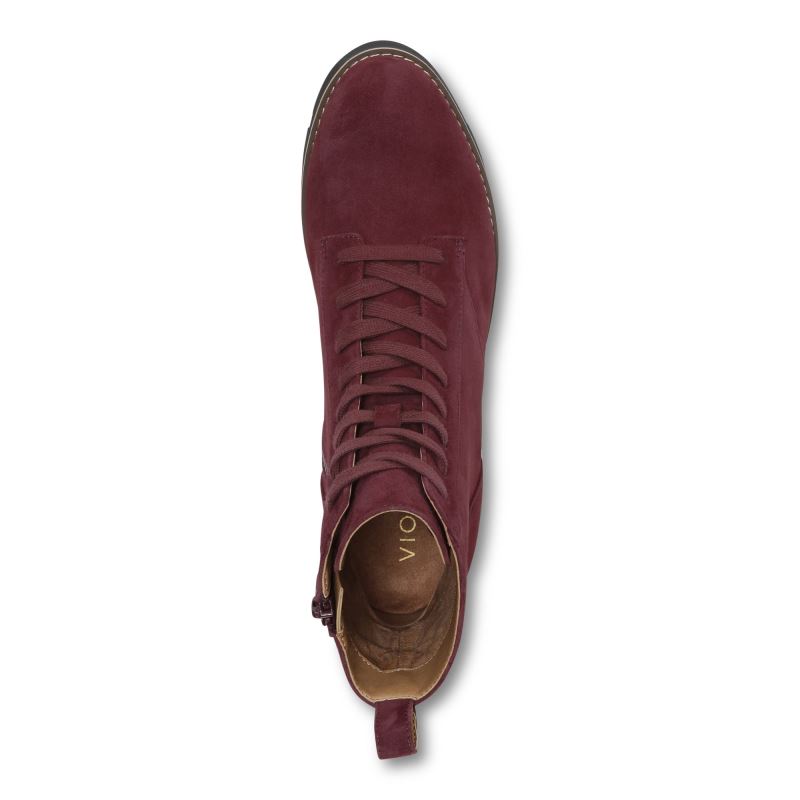 Vionic Women's Lani Lace-up Boot - Port Suede
